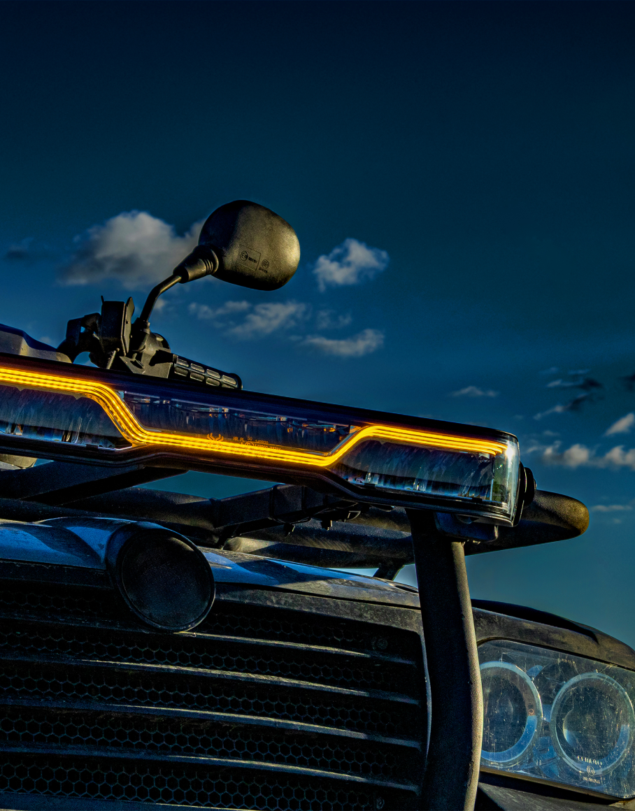 X-Spider Toxic lamp in on-road use